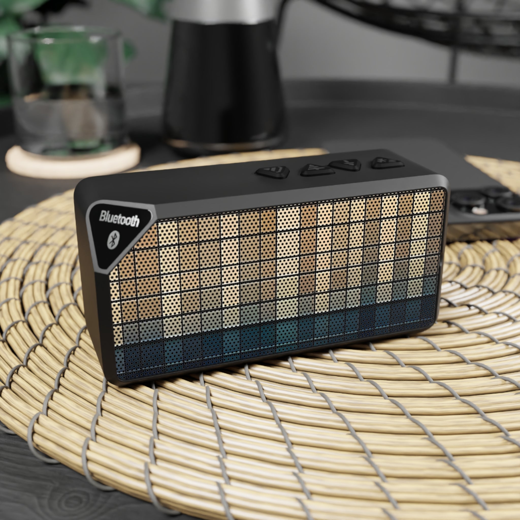 Retro Gradient Bluetooth Speaker – Portable Jabba-Style Wireless Audio