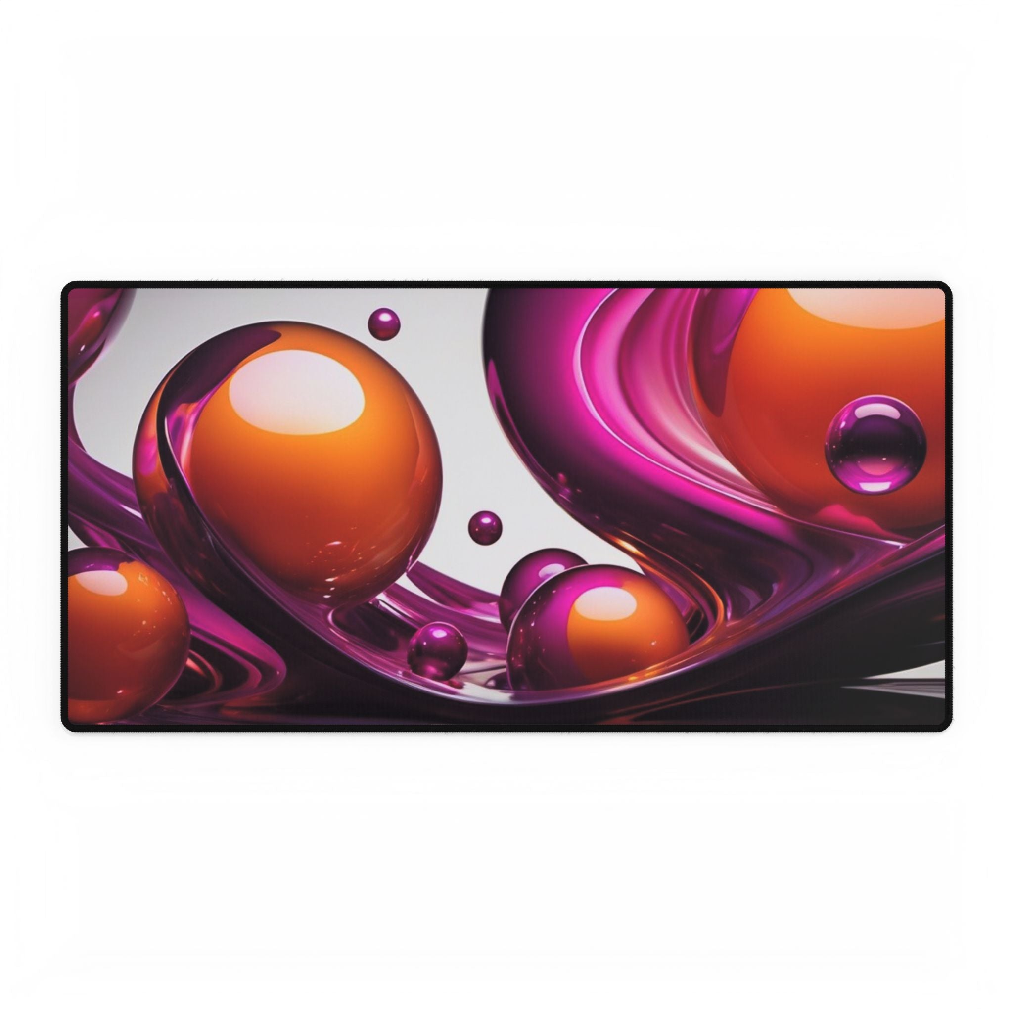 Abstract Neon Orb Desk Mat — RGB Gaming Mousepad & Desk Protector