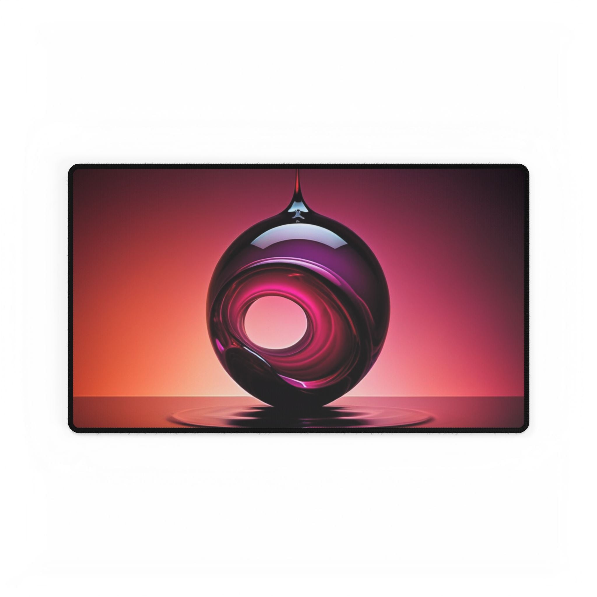 Aurora Orb Desk Mat — Large RGB Gradient Gaming & Office Mousepad