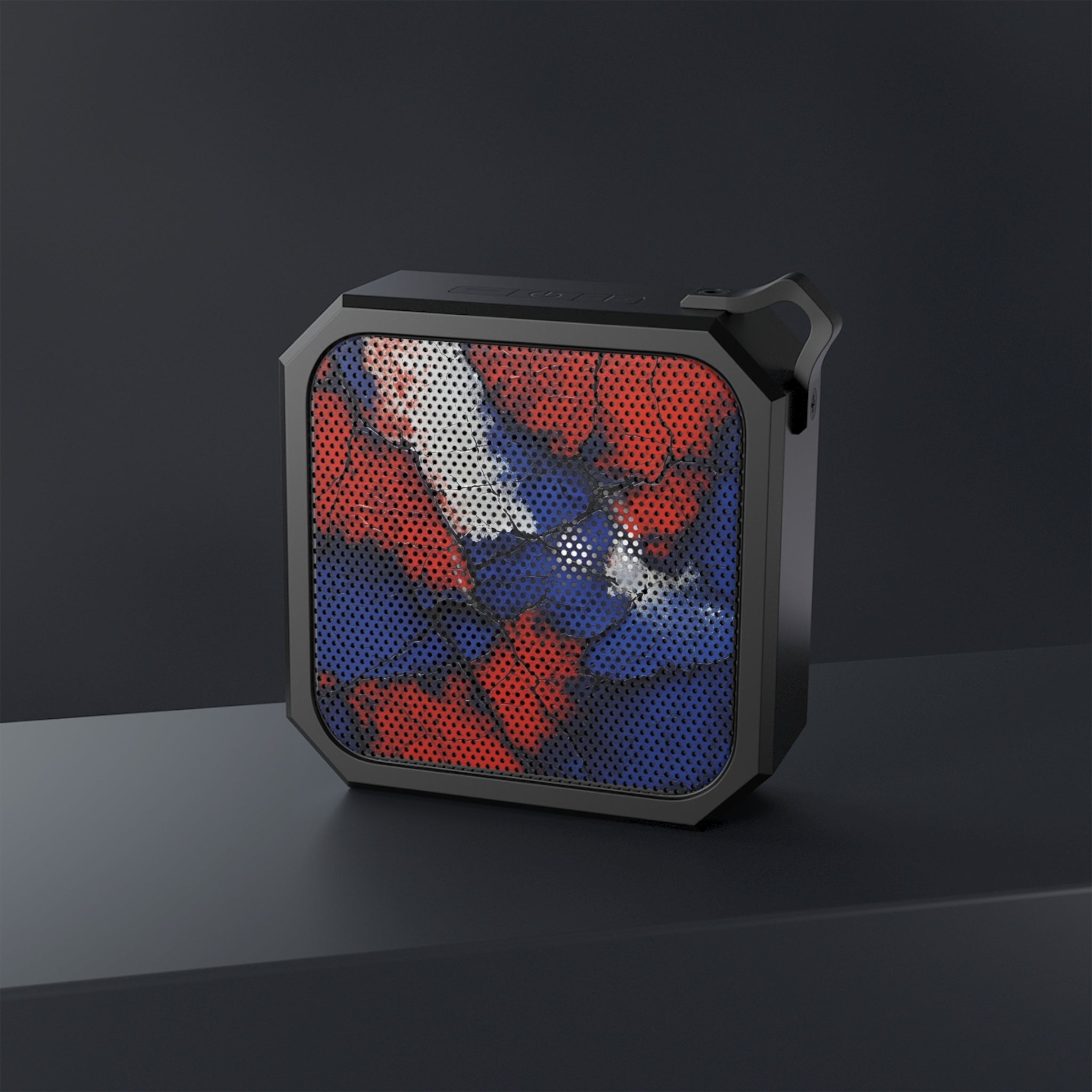 Patriotic Red White Blue Outdoor Bluetooth Speaker — Rugged Portable Waterproof Speaker