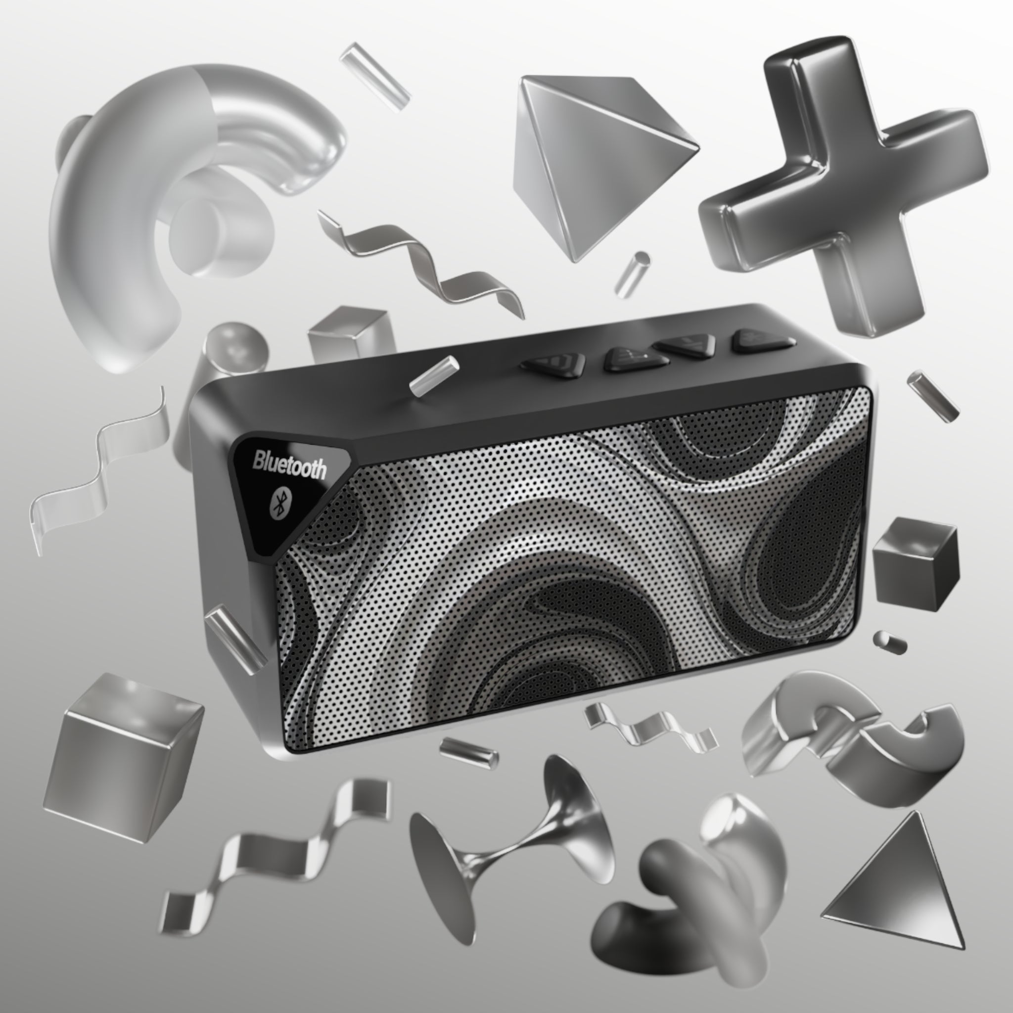 Bluetooth Speaker — Swirl Mesh Portable Speaker (Jabba Design)