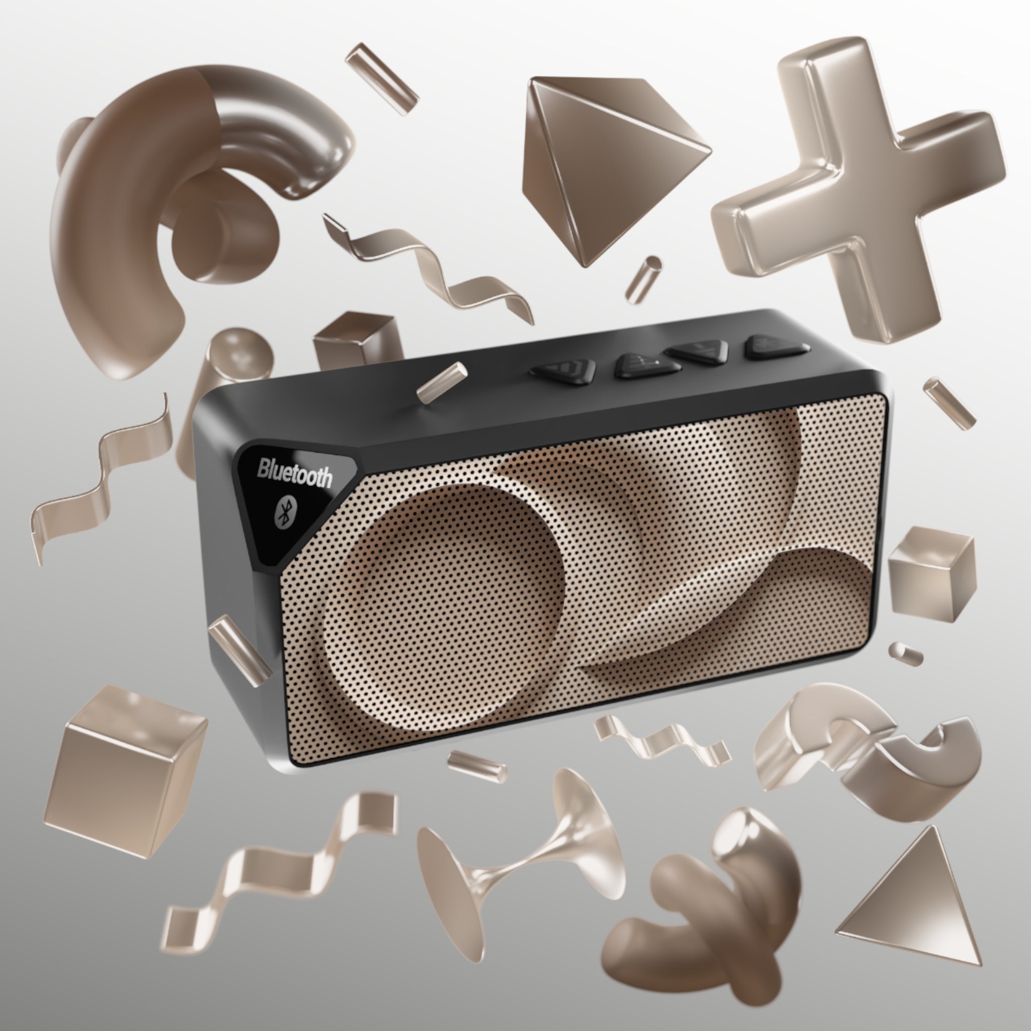 Jabba-Inspired Portable Bluetooth Speaker — Compact Wireless Speaker with Retro Grill Design