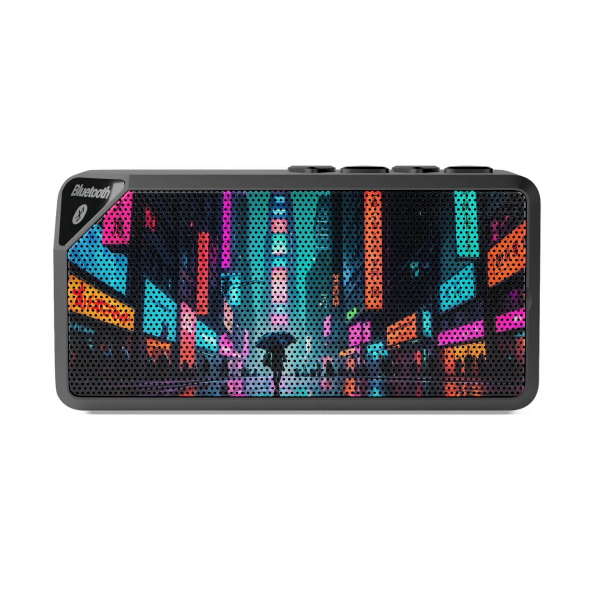 Bluetooth Speaker — Neon City Graphic Portable Wireless Speaker
