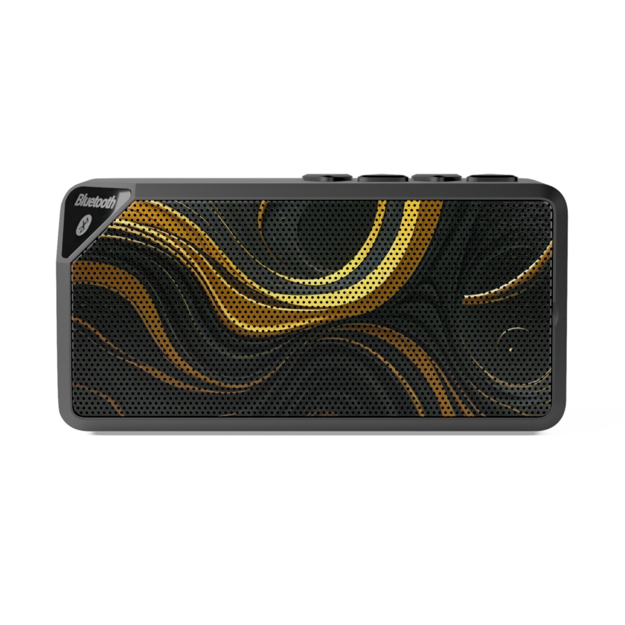 Bluetooth Speaker — Gold Swirl Portable Speaker (Jabba Design)