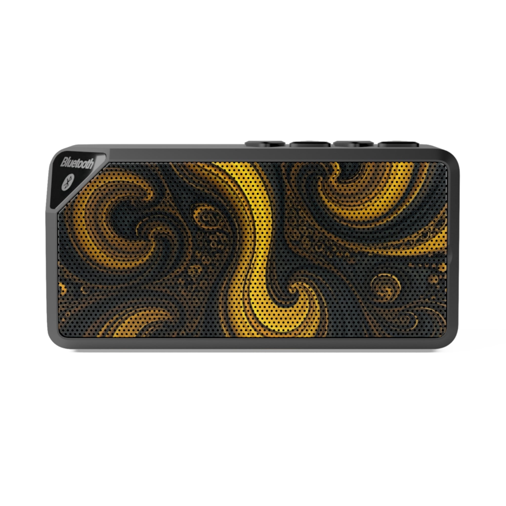 Bluetooth Speaker — Gold Swirl Portable Speaker