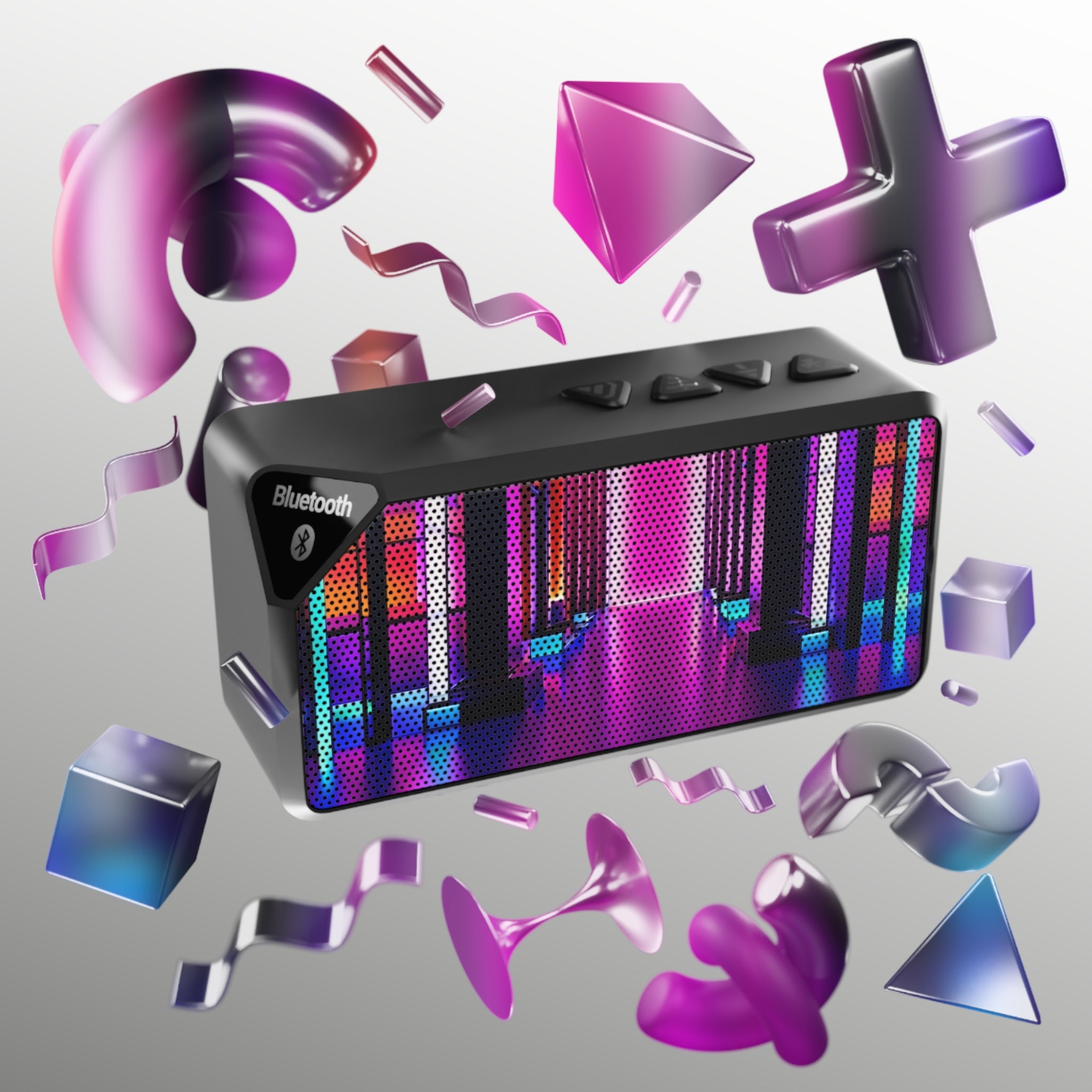 Bluetooth Speaker — Neon Cyber Corridor Wireless Speaker