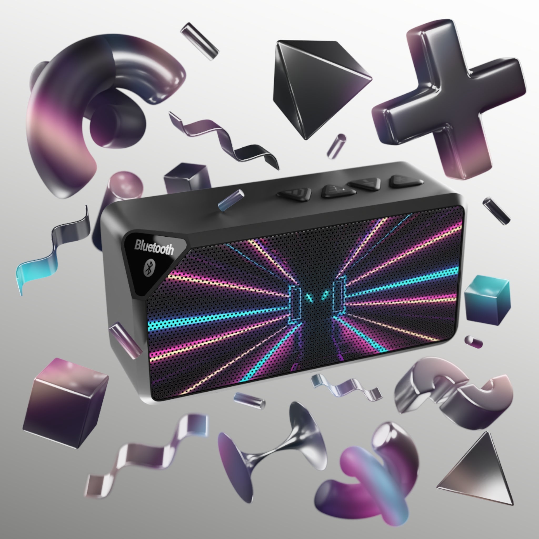 Bluetooth Speaker — Portable LED Light-Up Wireless Speaker