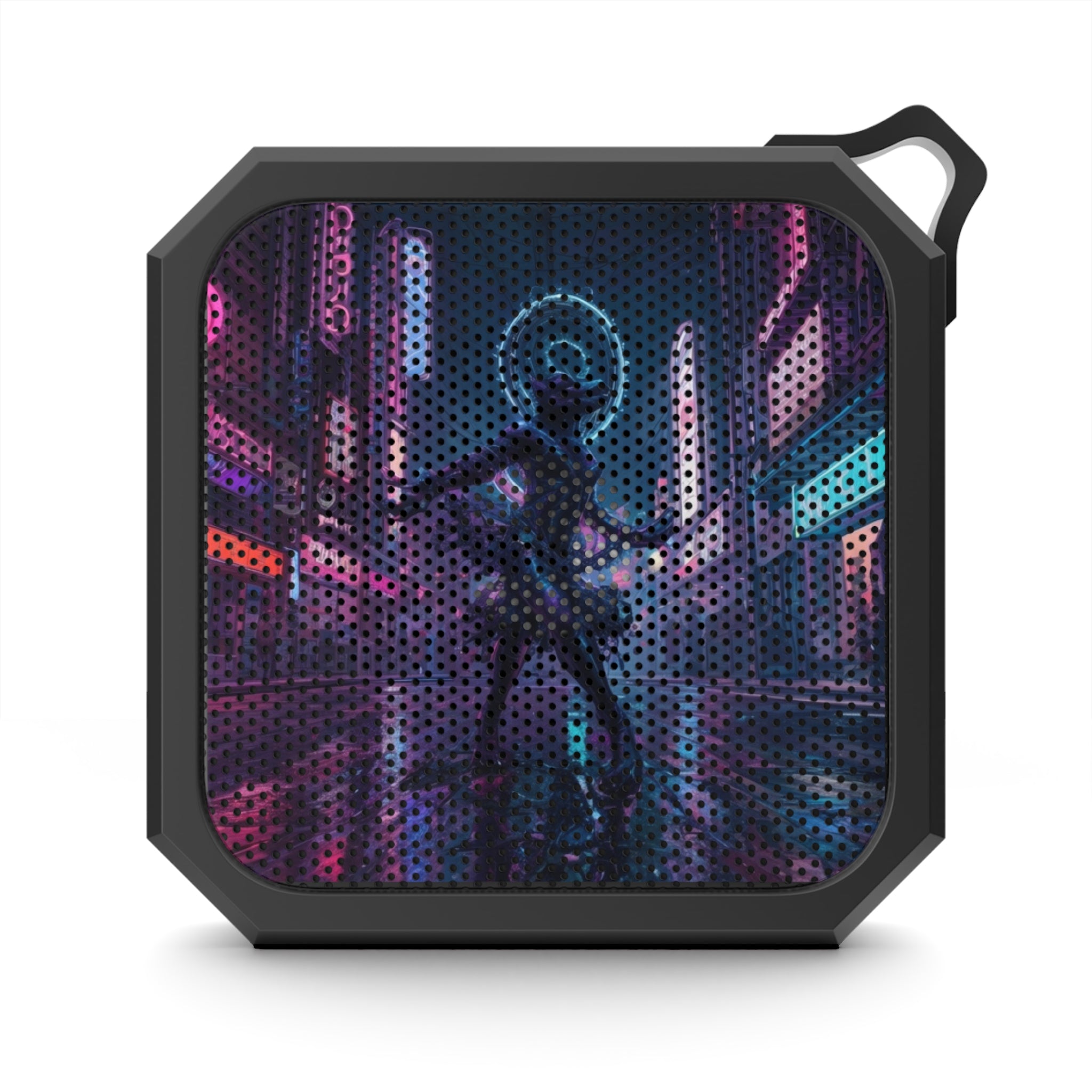 Bluetooth Speaker — Neon Cyber City Design