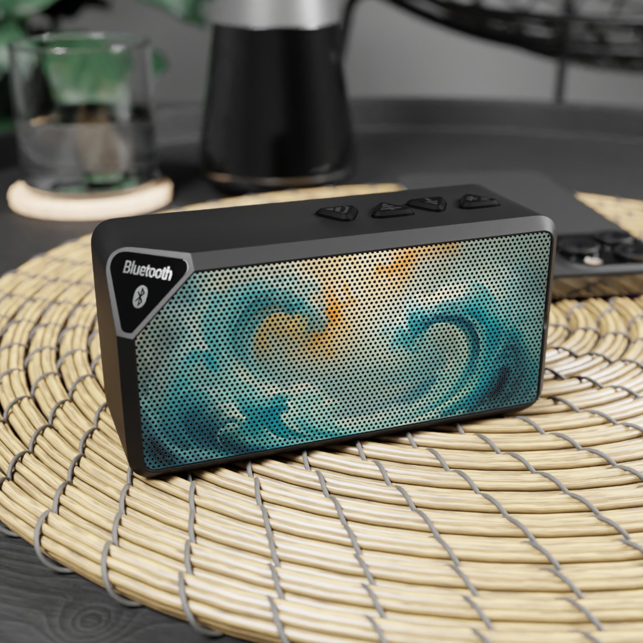 Bluetooth Speaker — Swirling Ocean Wave Design
