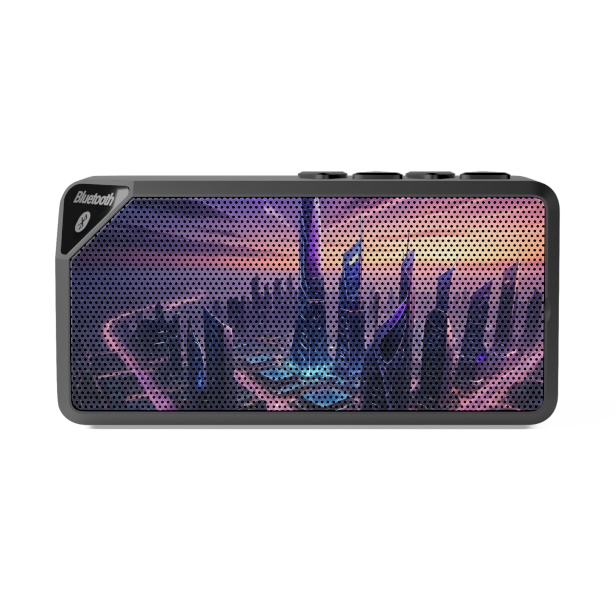 Bluetooth Speaker — Futuristic Neon City Design