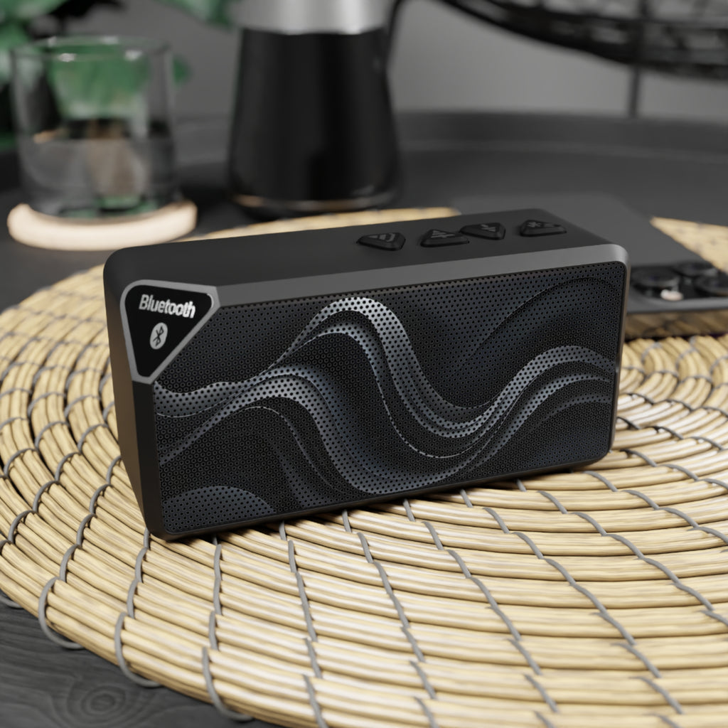 Portable Bluetooth Speaker – Compact Wireless Speaker with Wave Grill Design