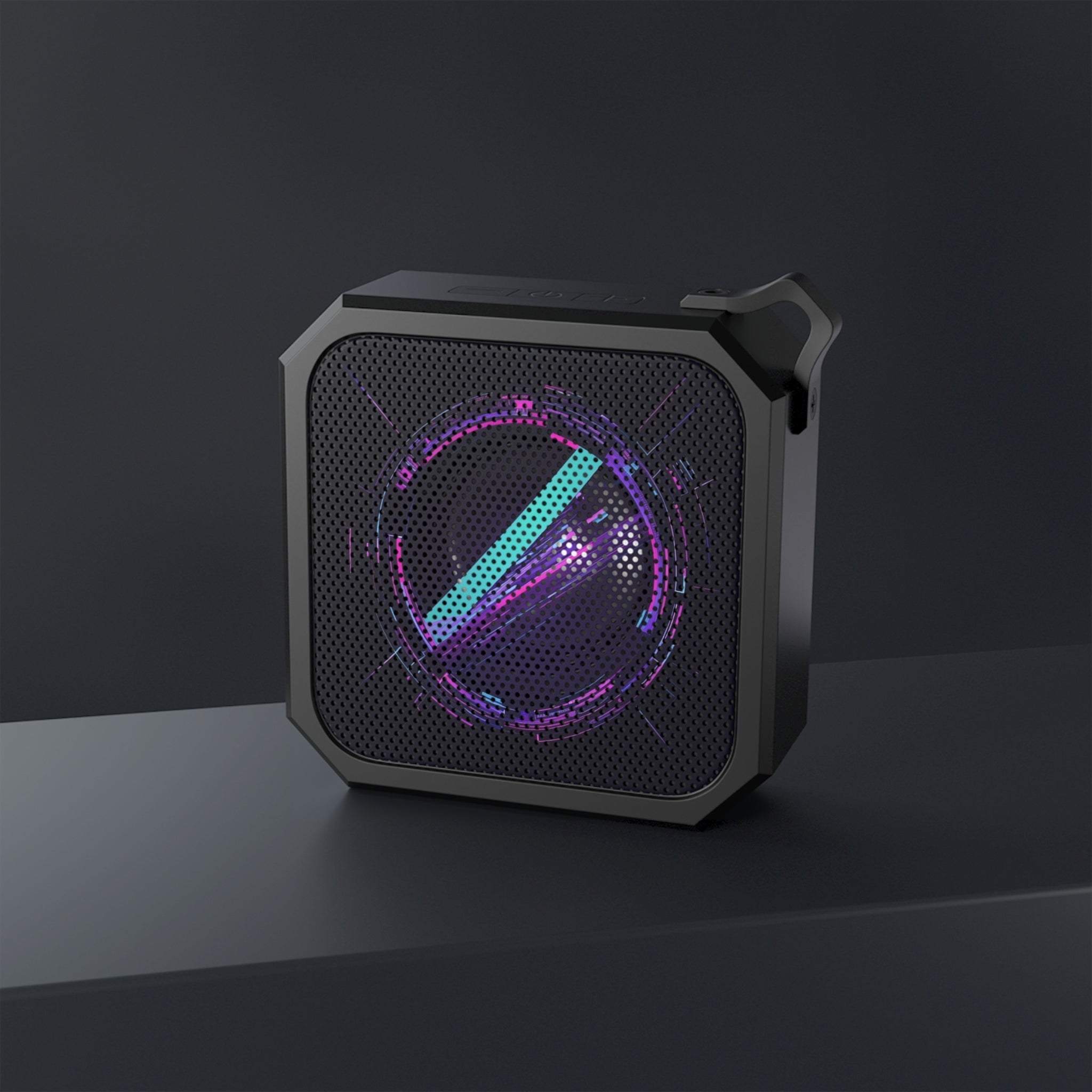 Bluetooth Outdoor Speaker — Rugged Wireless Speaker with Neon Tech Ring Design