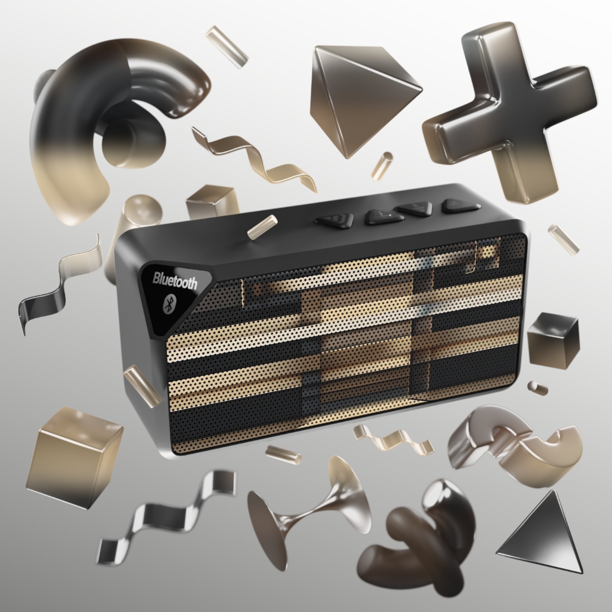 Jabba Bluetooth Speaker — Portable Vintage Wood-Grain Wireless Speaker