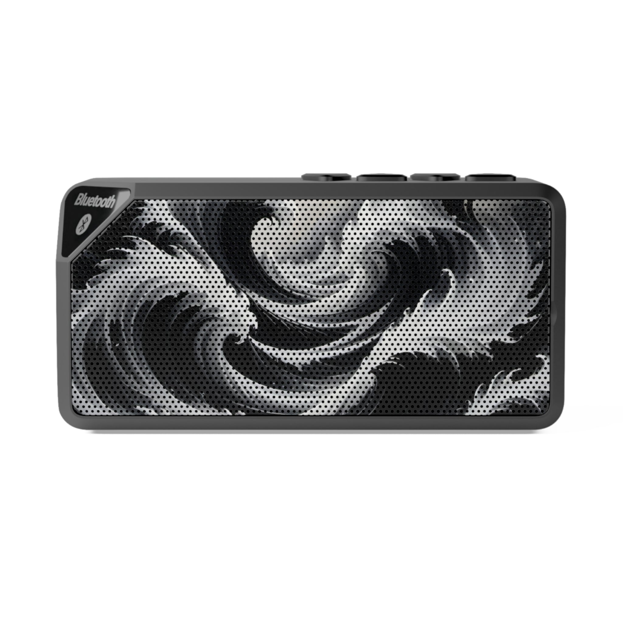 Bluetooth Speaker — Black Swirl Portable Speaker